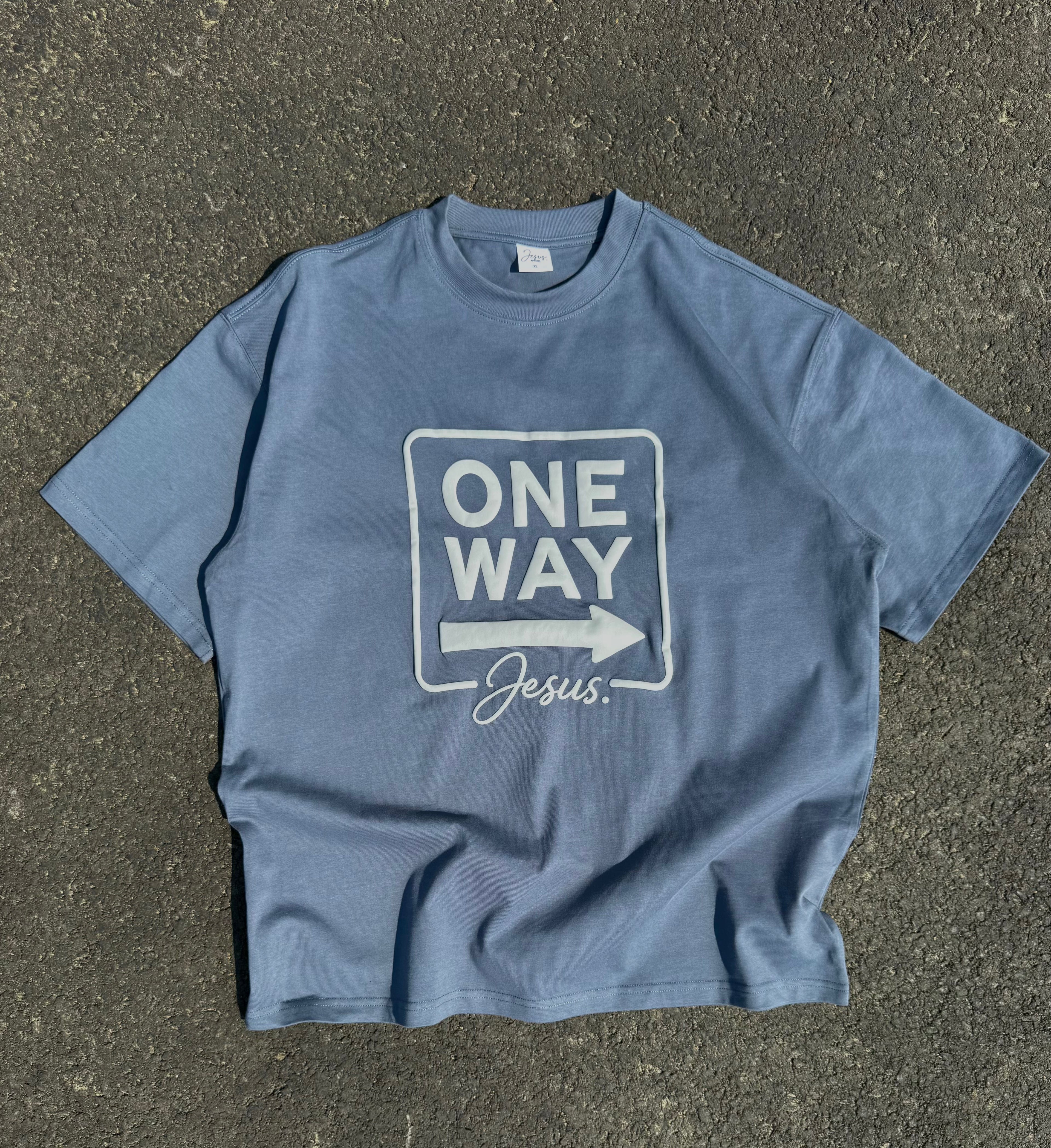 One Way Jesus. | Navy Tee